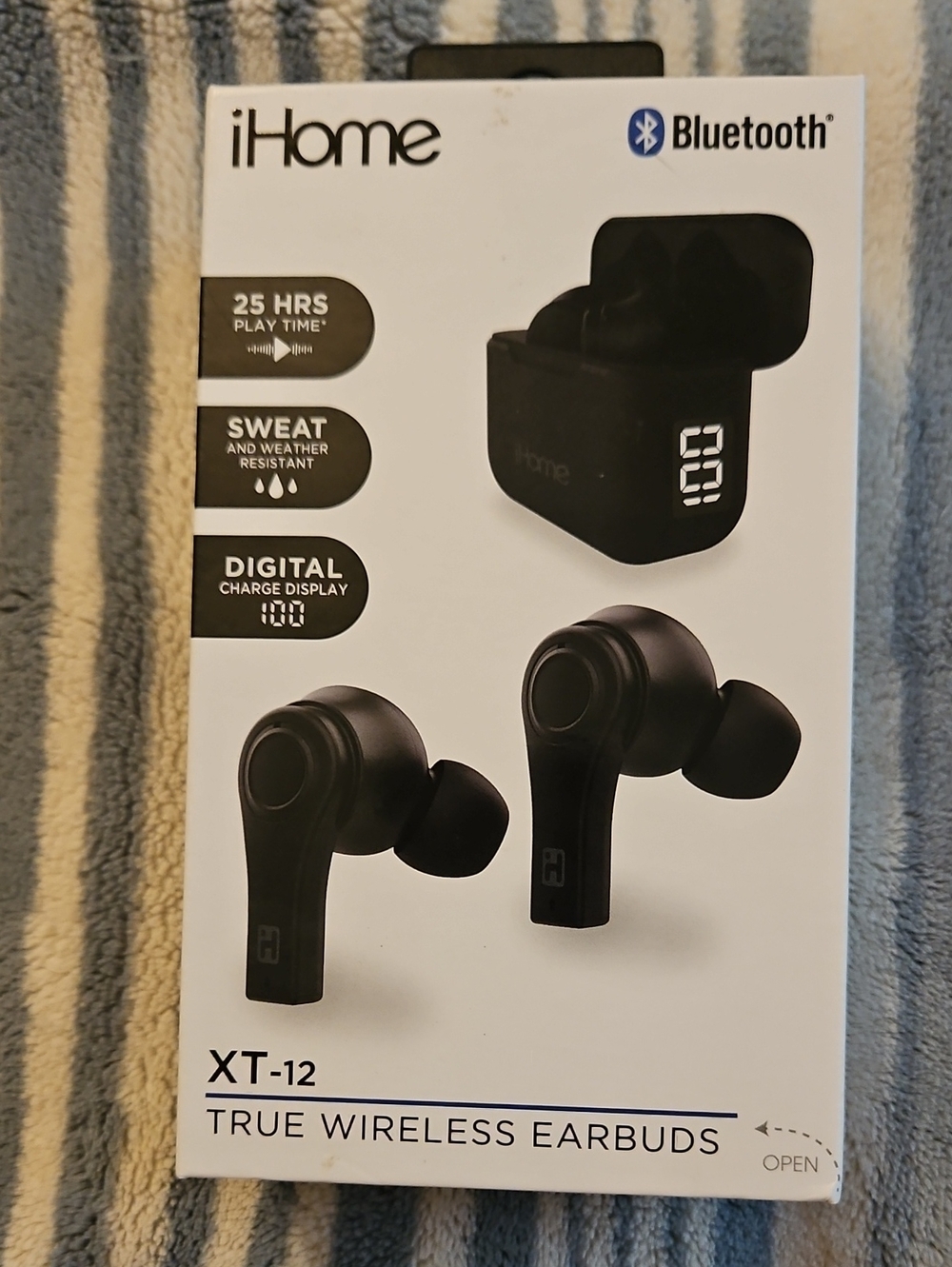 iHome XT-12 True Wireless Earbuds - Black